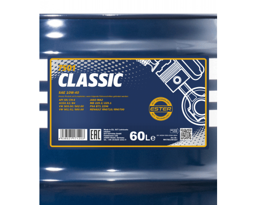 Mannol Classic 10W-40 7501 Drum 60lt
